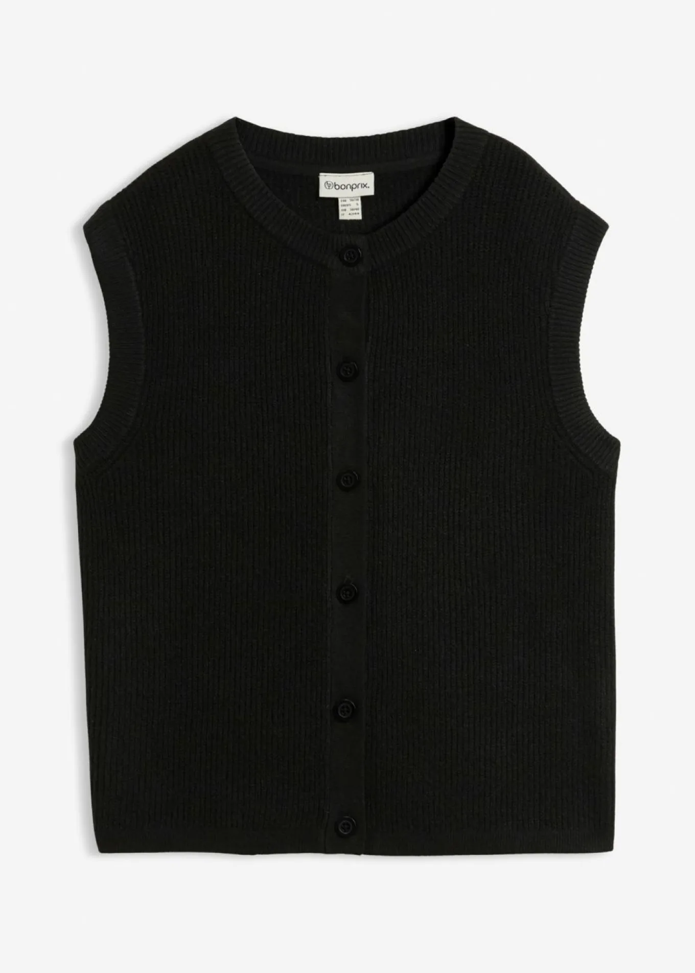 Jersey sin mangas de punto grueso
