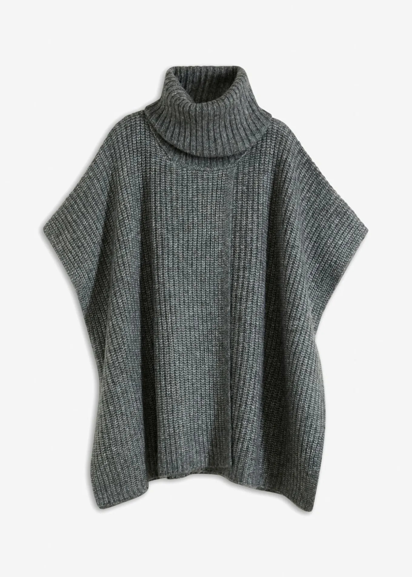 Jersey tipo poncho con mezcla de lana