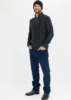 Jersey troyer jaspeado con patrón trenzado
