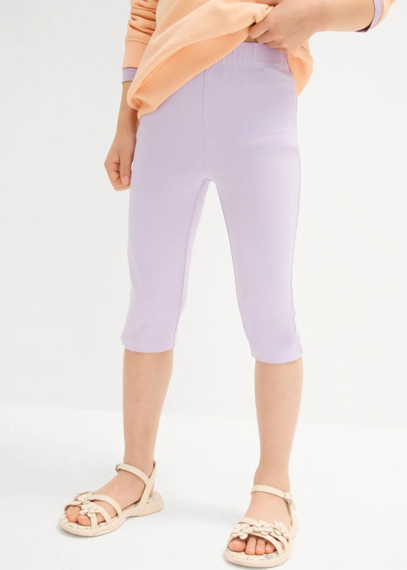 Leggings capri de mezcla de algodón orgánico elástico (2 unidades)