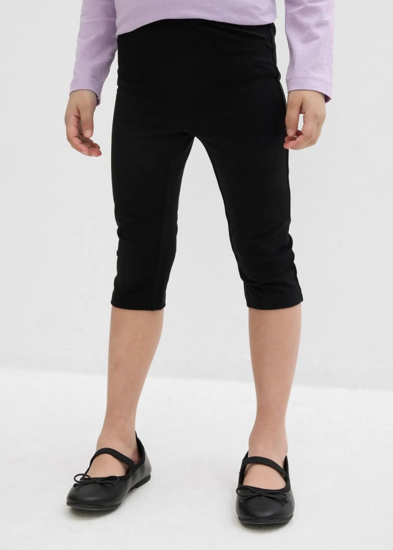 Leggings capri de mezcla de algodón orgánico elástico (2 unidades)