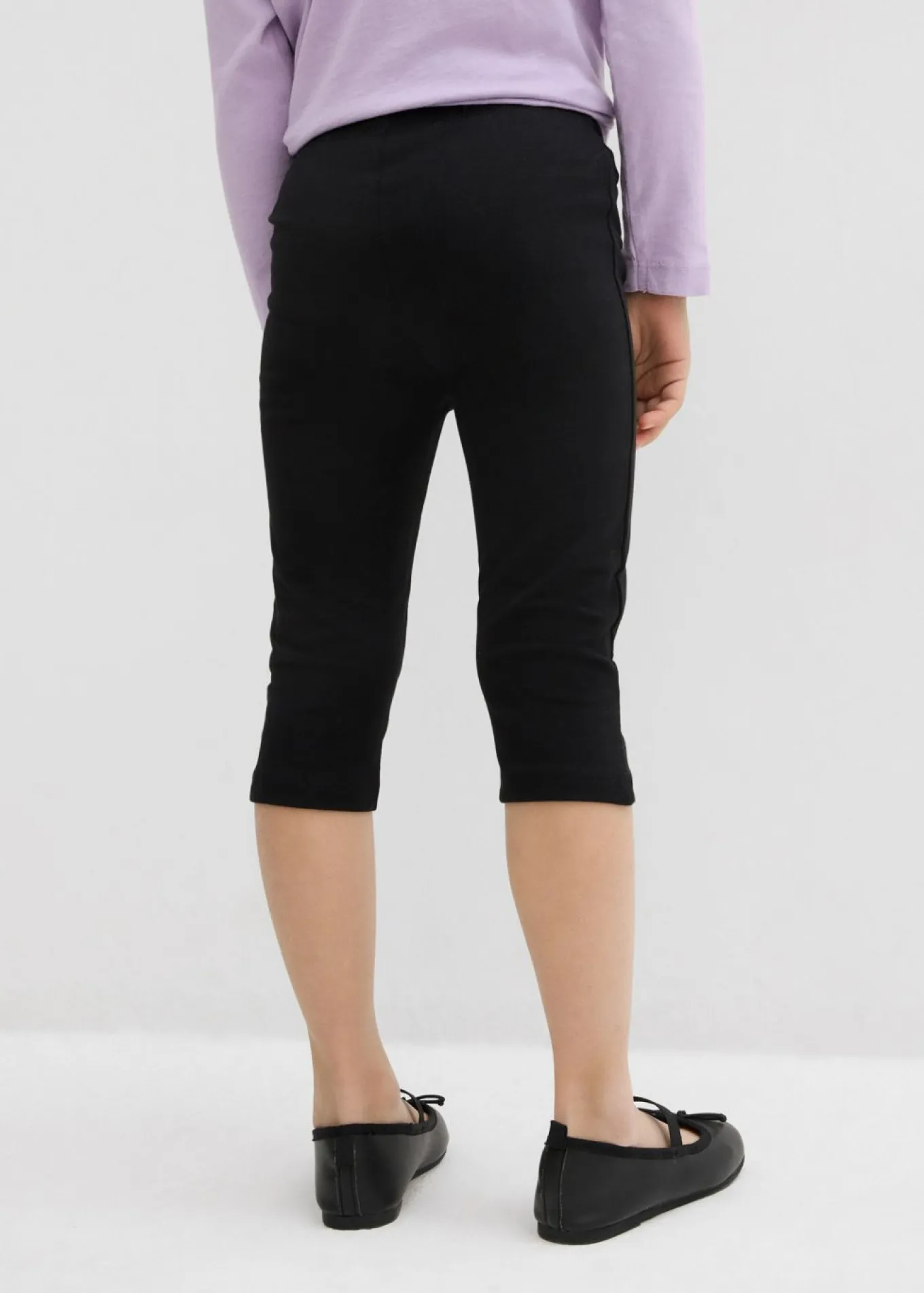 Leggings capri de mezcla de algodón orgánico elástico (2 unidades)