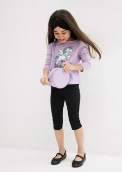 Leggings capri de mezcla de algodón orgánico elástico (2 unidades)