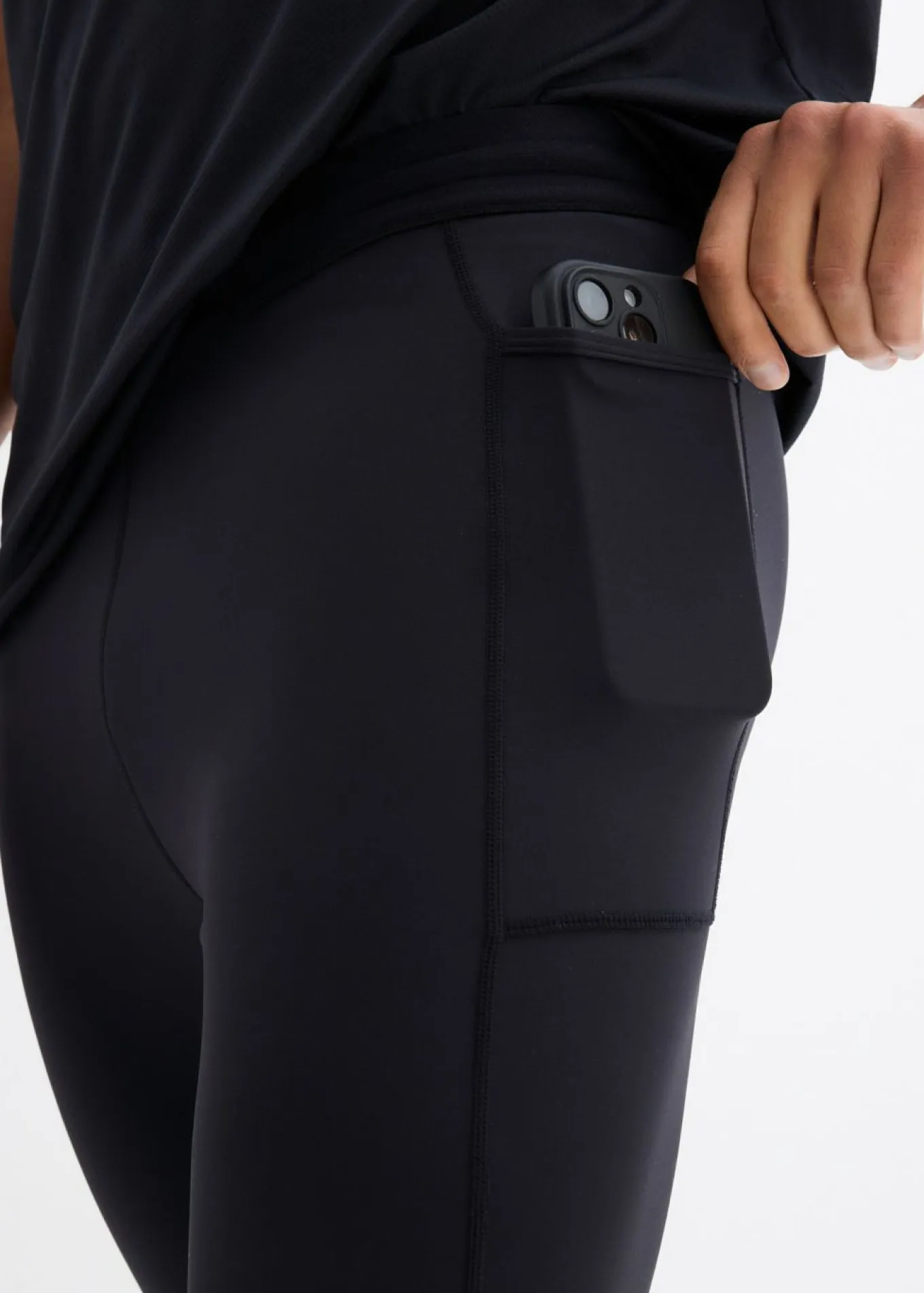 Leggings cómodos para correr con bolsillo para el móvil para hombres