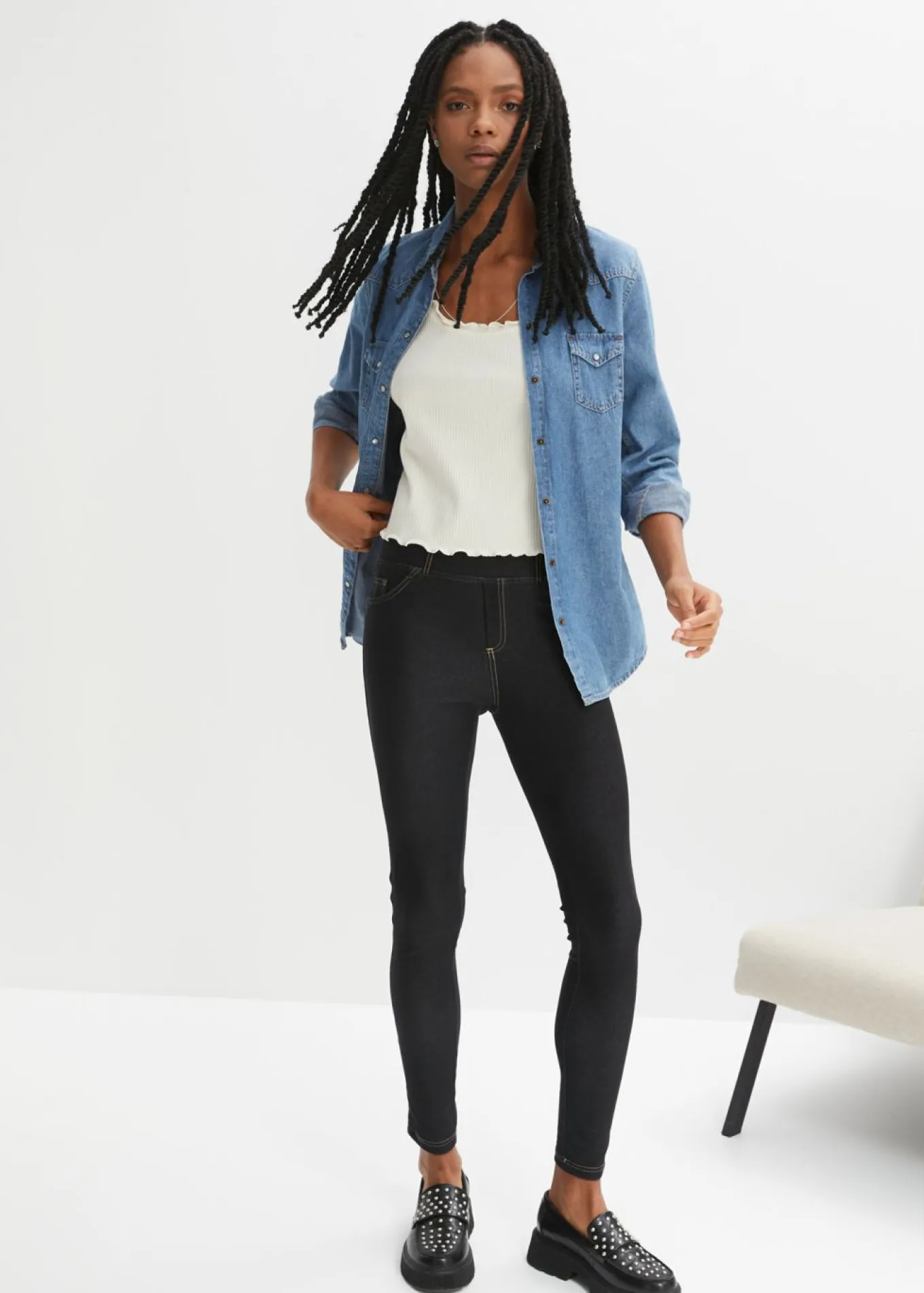 Leggings con aspecto de vaquero