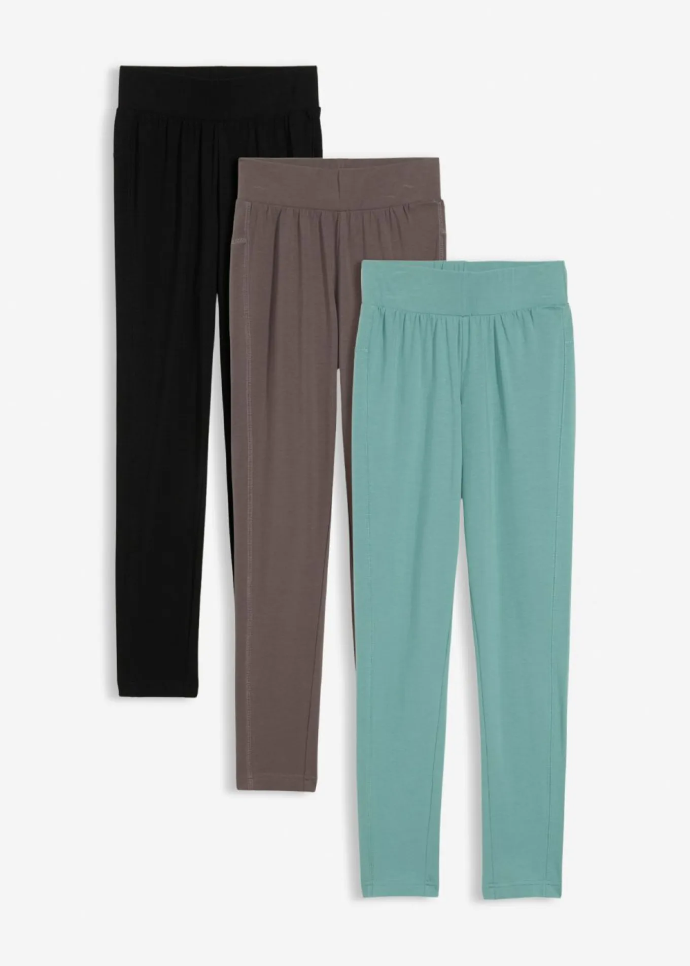 Leggings confeccionados con mezcla de algodón ecológico elástico (3 unidades)