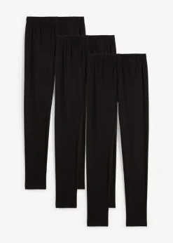 Leggings confeccionados con mezcla de algodón ecológico elástico (3 unidades)