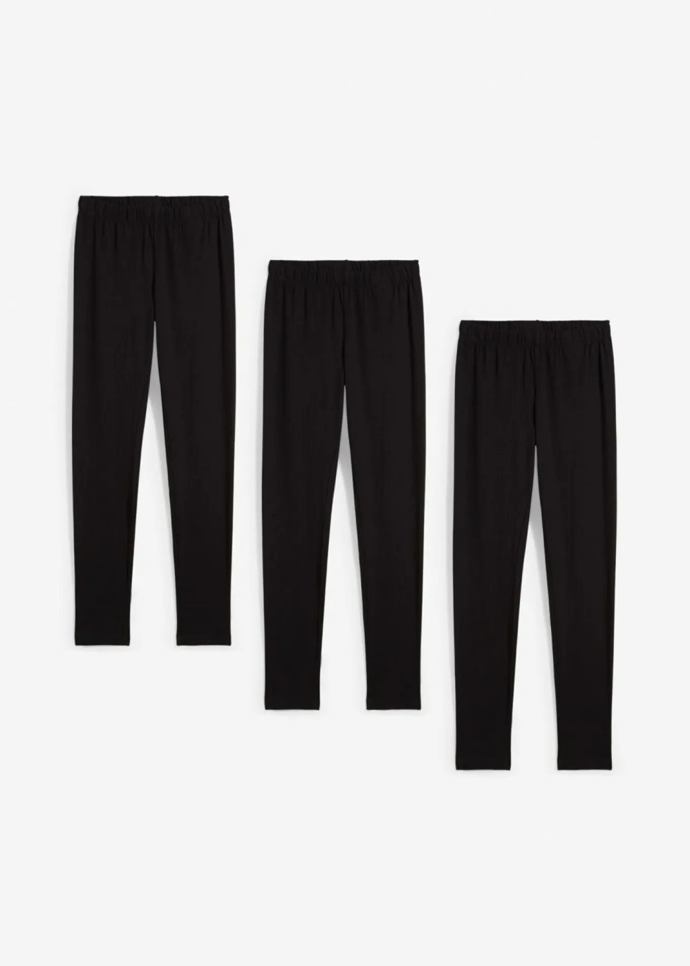 Leggings confeccionados con mezcla de algodón ecológico elástico (3 unidades)