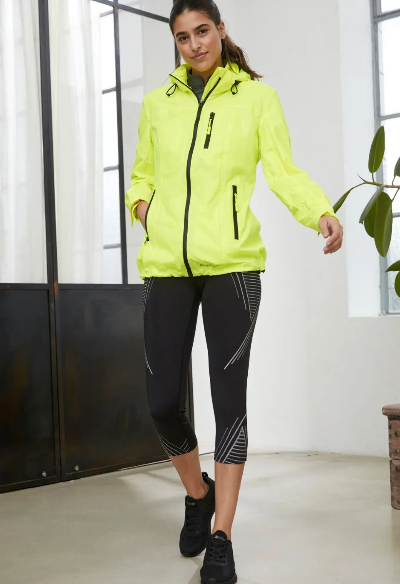 Leggings deportivos con bolsillos, largo 3/4