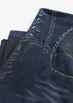 Leggings tipo medias, moldeadores, en look vaquero