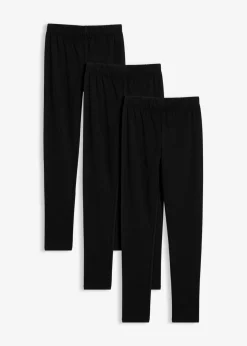 Leggings térmicos de mezcla de algodón elástico (3 unidades)