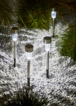 Lámpara decorativa solar para iluminación de caminos (4 unidades)