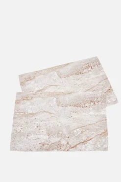 Mantel individual con estampado de mármol (2 unidades)