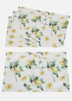 Mantel individual (4 unidades) con estampado de limones