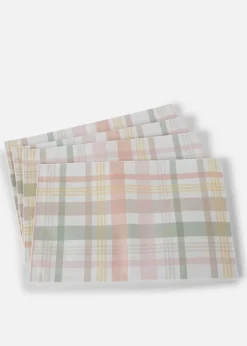 Manteles individuales con cuadros (4 unidades)