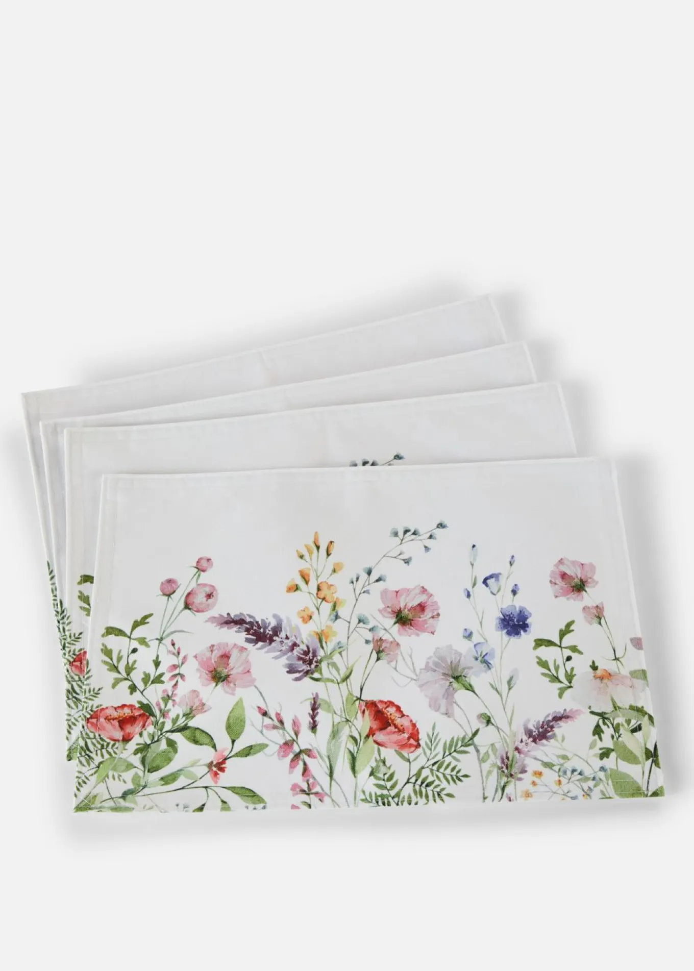 Manteles individuales con estampado de flores (4 unidades)