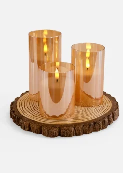 Objeto con velas led (3 piezas)