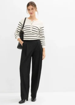 Pantalón barrel con cintura alta
