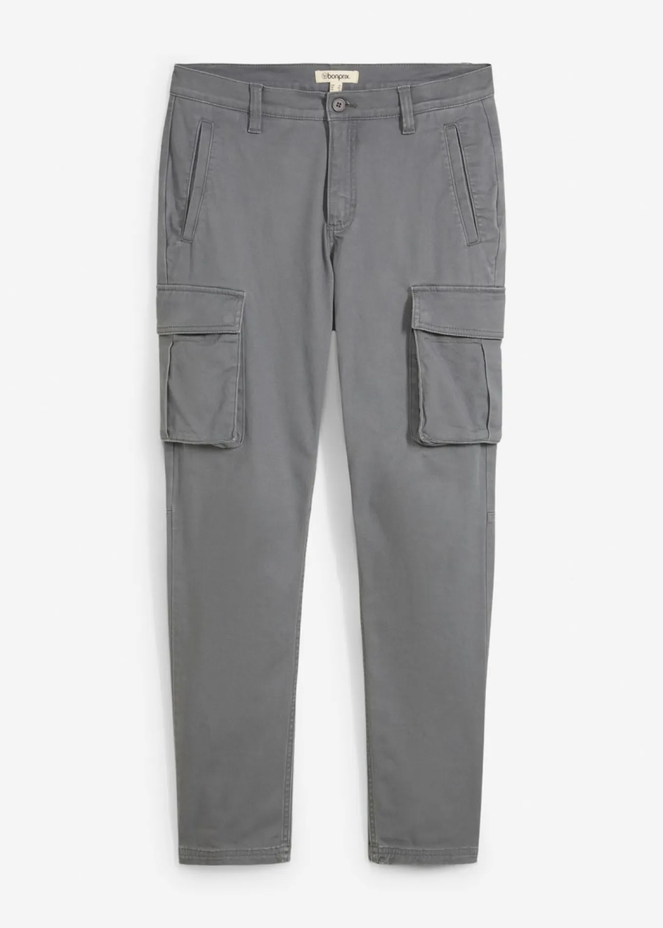 Pantalón cargo elástico, regular fit, con algodón puro, straight