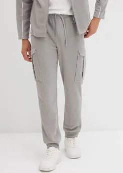 Pantalón cálido tipo cargo de felpa con corte regular