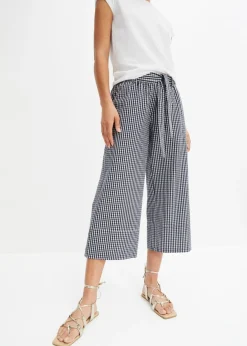 Pantalón con estampado de cuadros vichy