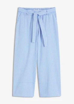 Pantalón con estampado de cuadros vichy