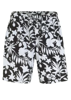 Pantalón corto ancho de viscosa con cómoda cinturilla alta