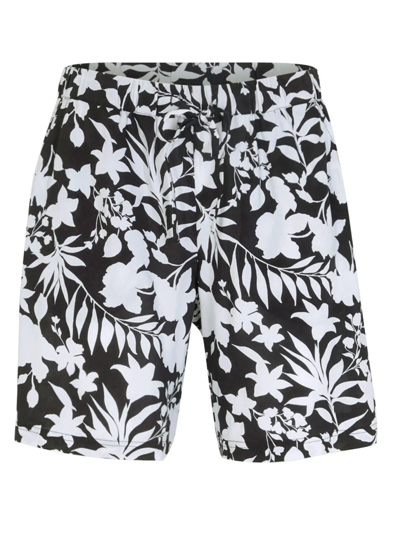 Pantalón corto ancho de viscosa con cómoda cinturilla alta