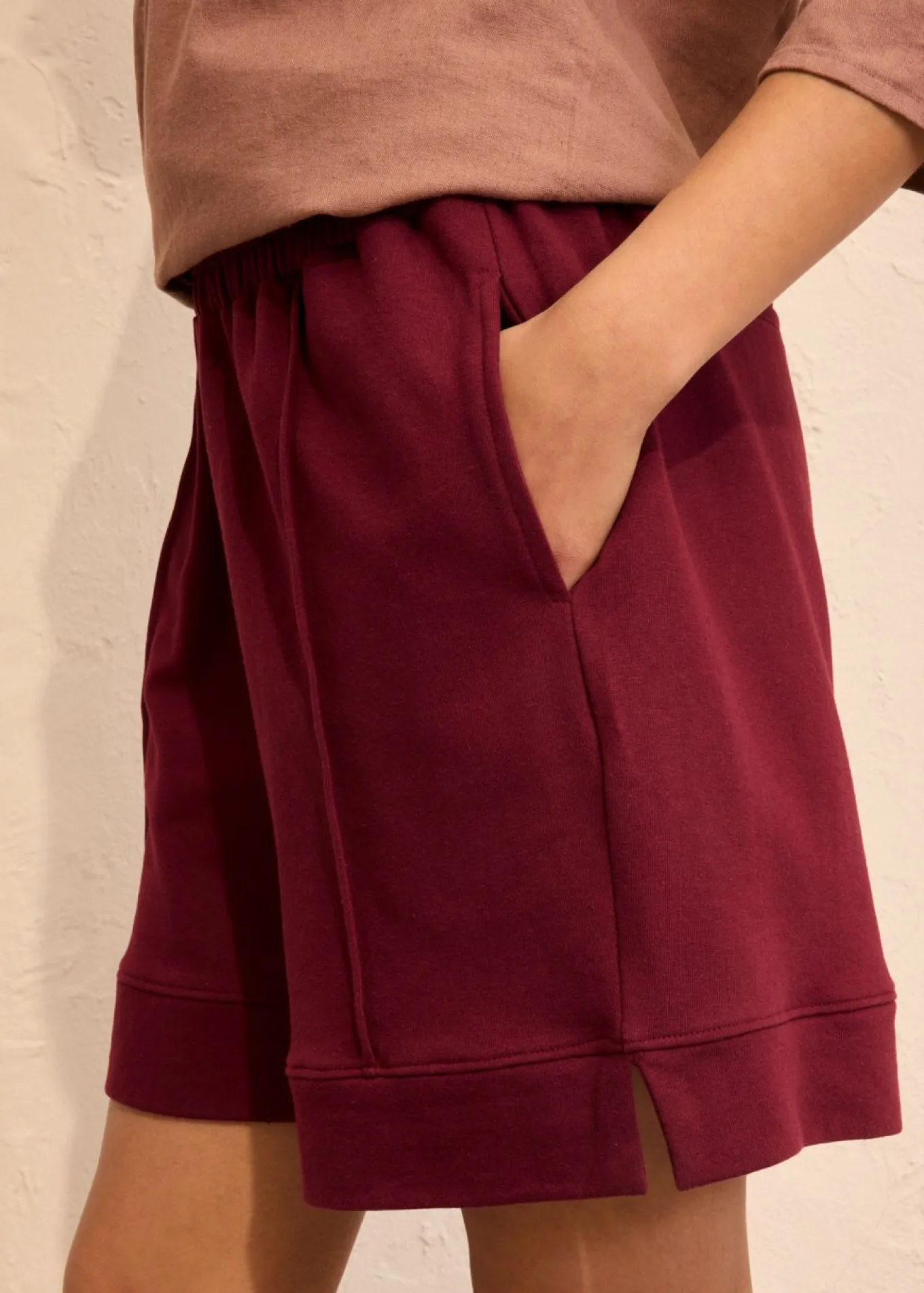 Pantalón corto de chándal de mezcla de algodón