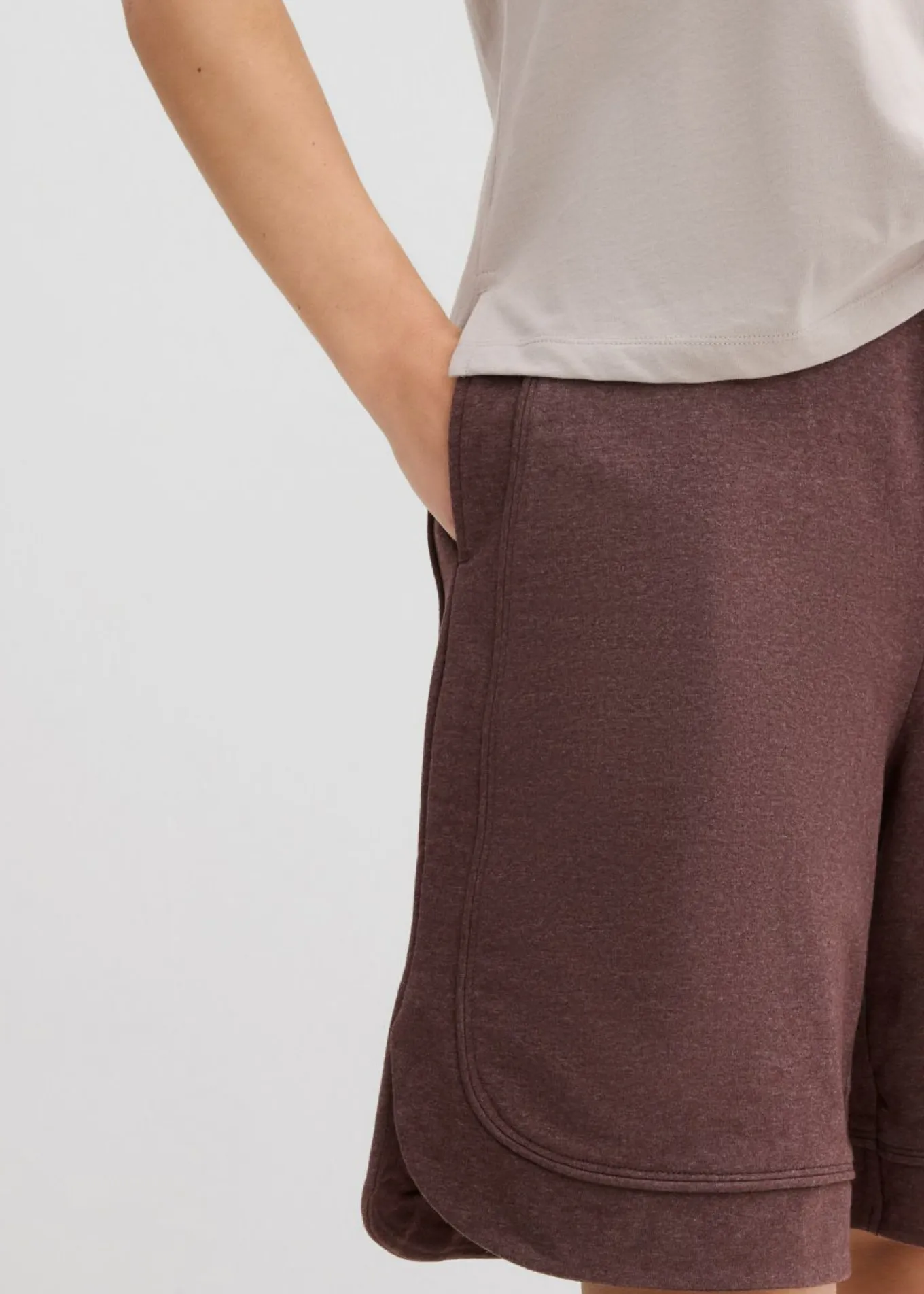 Pantalón corto de chándal de mezcla de algodón con corte ancho
