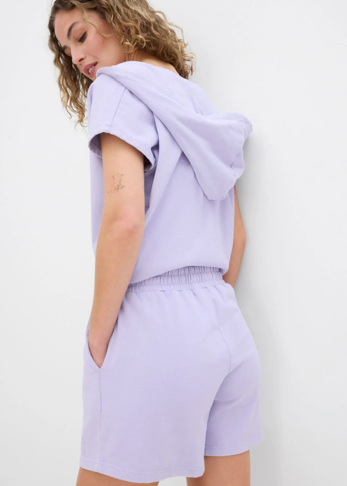 Pantalón corto de chándal de algodón puro