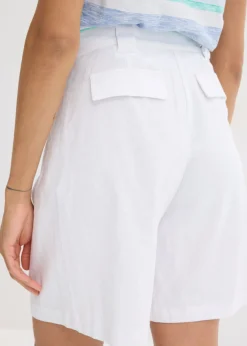 Pantalón corto de mezcla de lino ligero
