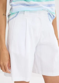 Pantalón corto de mezcla de lino ligero