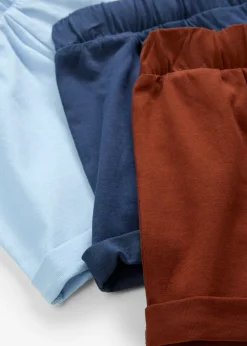 Pantalón corto de punto de algodón orgánico puro (3 unidades)