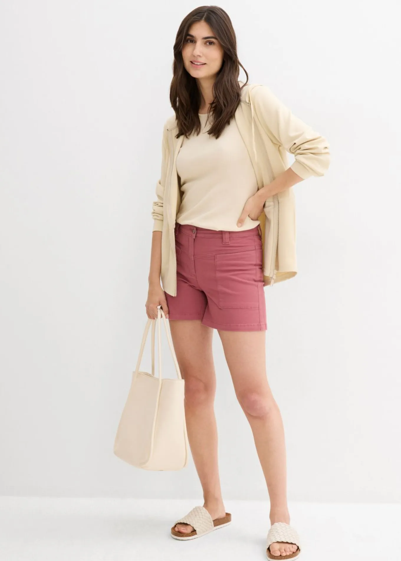 Pantalón corto de sarga