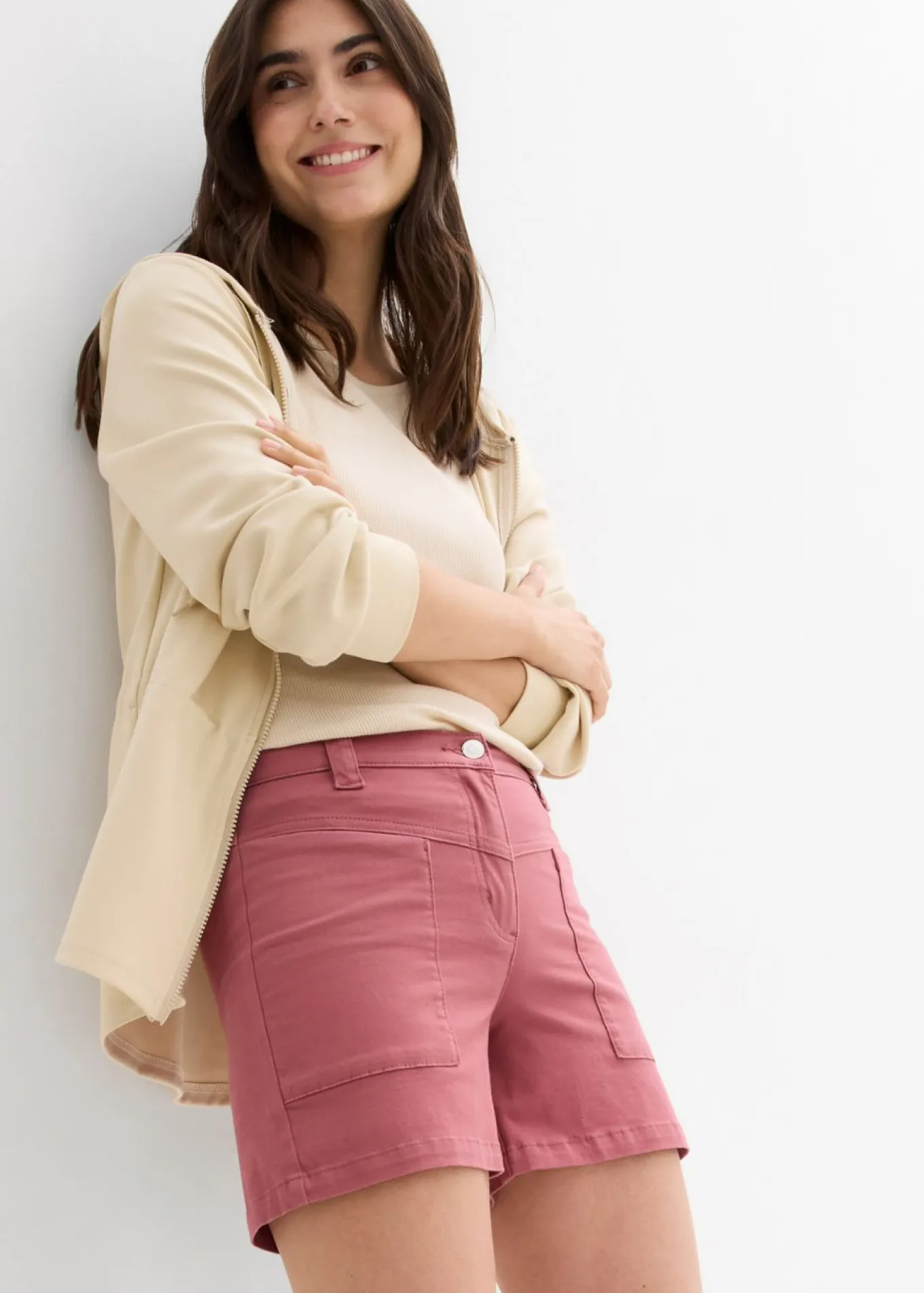 Pantalón corto de sarga