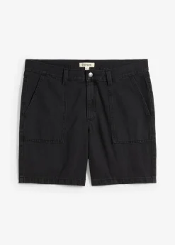 Pantalón corto de sarga de algodón puro con corte holgado