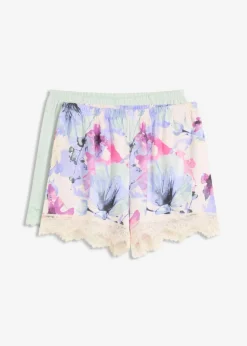 Pantalón corto para dormir (2 unidades) de mezcla suave de viscosa