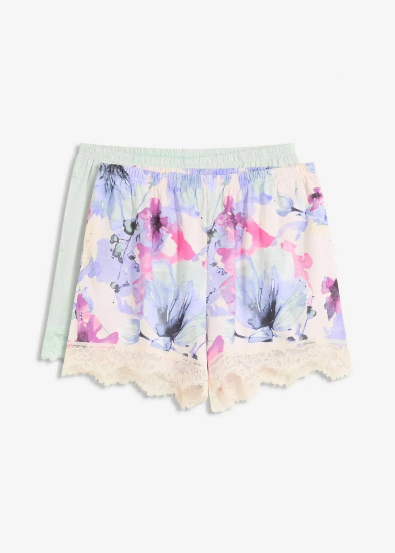 Pantalón corto para dormir (2 unidades) de mezcla suave de viscosa