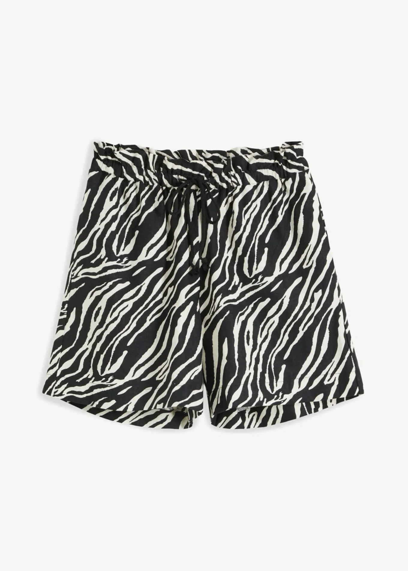 Pantalón corto tipo paperbag con cordón