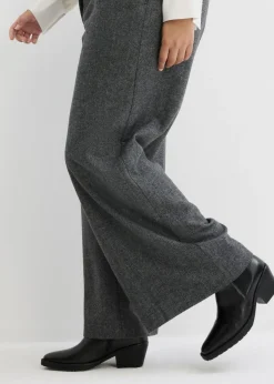 Pantalón de lana con patrón de espiga