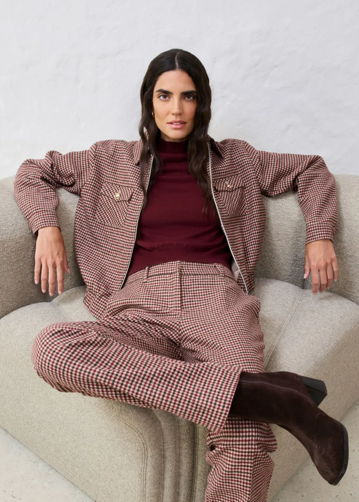 Pantalón de mezcla de lana suave