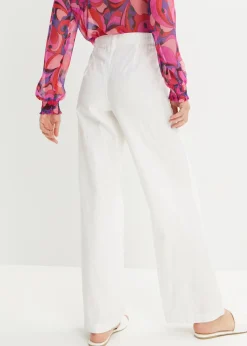 Pantalón de mezcla de lino y algodón