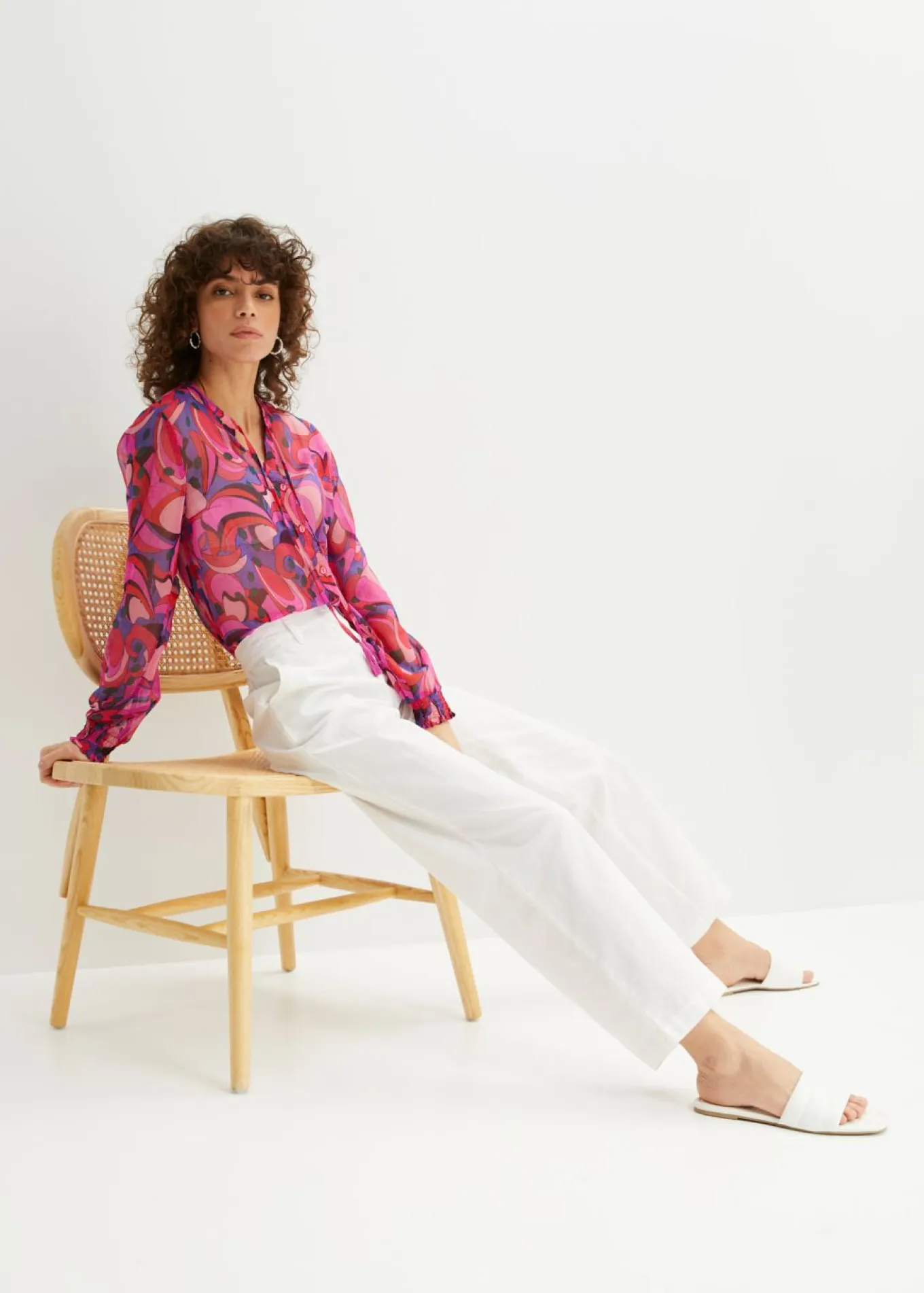 Pantalón de mezcla de lino y algodón