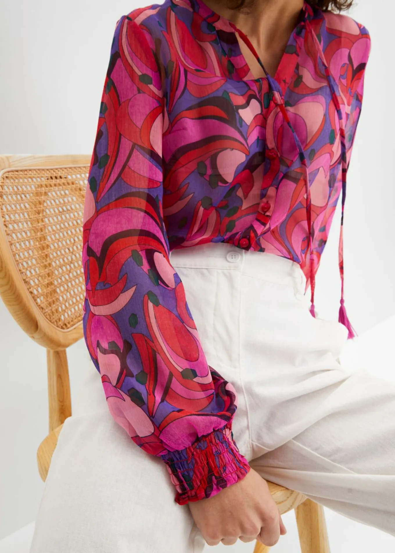 Pantalón de mezcla de lino y algodón