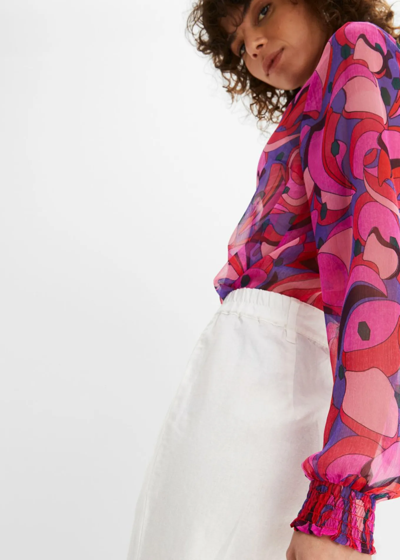 Pantalón de mezcla de lino y algodón