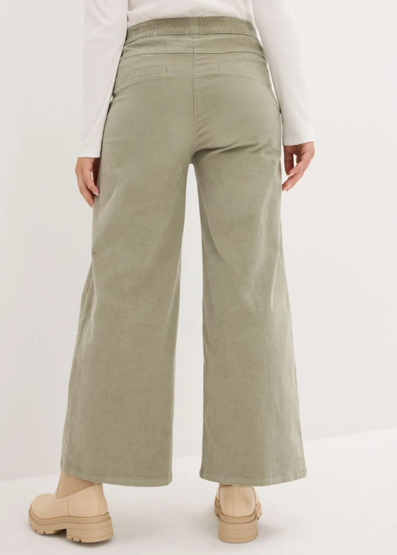 Pantalón de pana con cintura cómoda, high waist