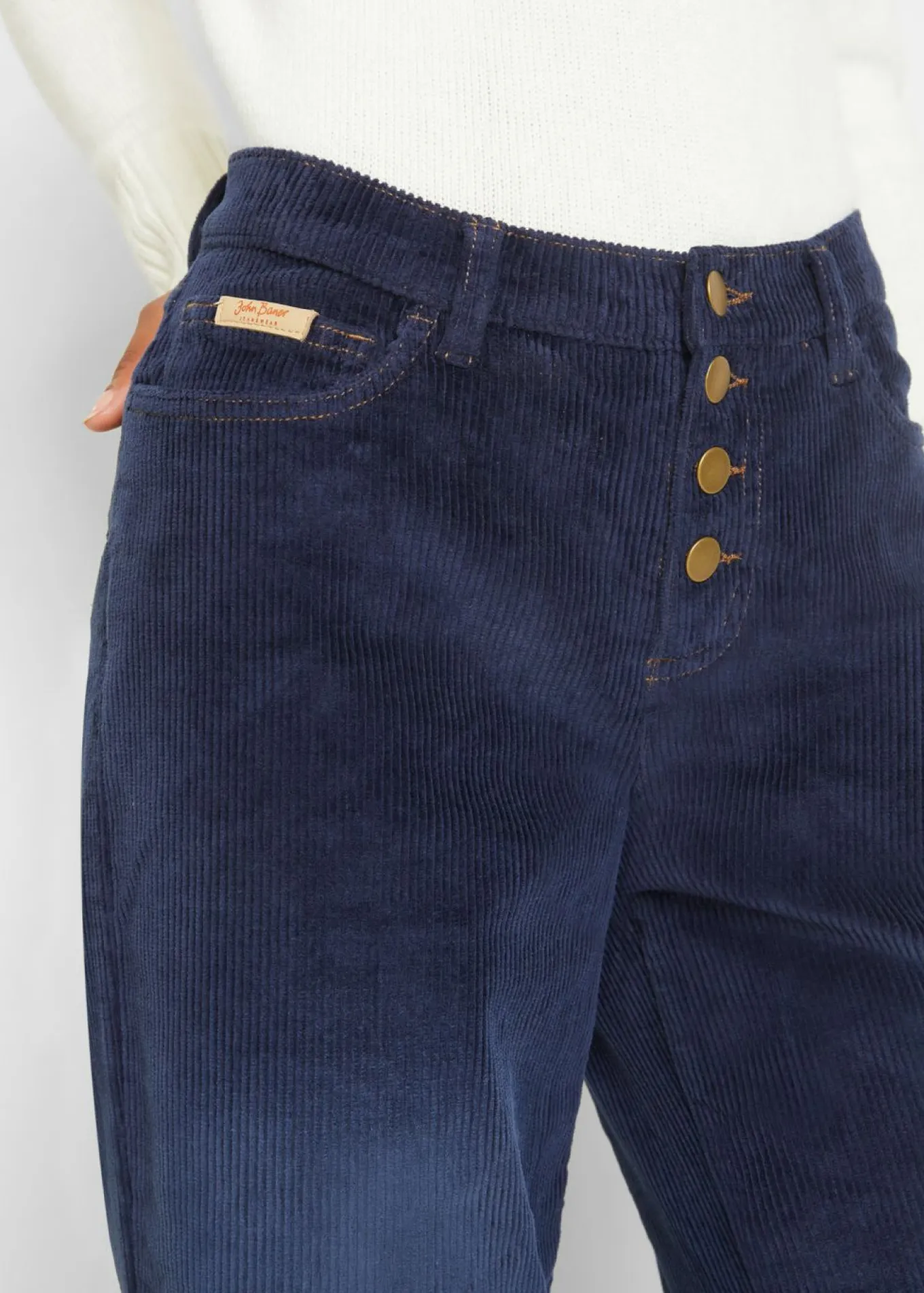 Pantalón de pana de algodón con elástico