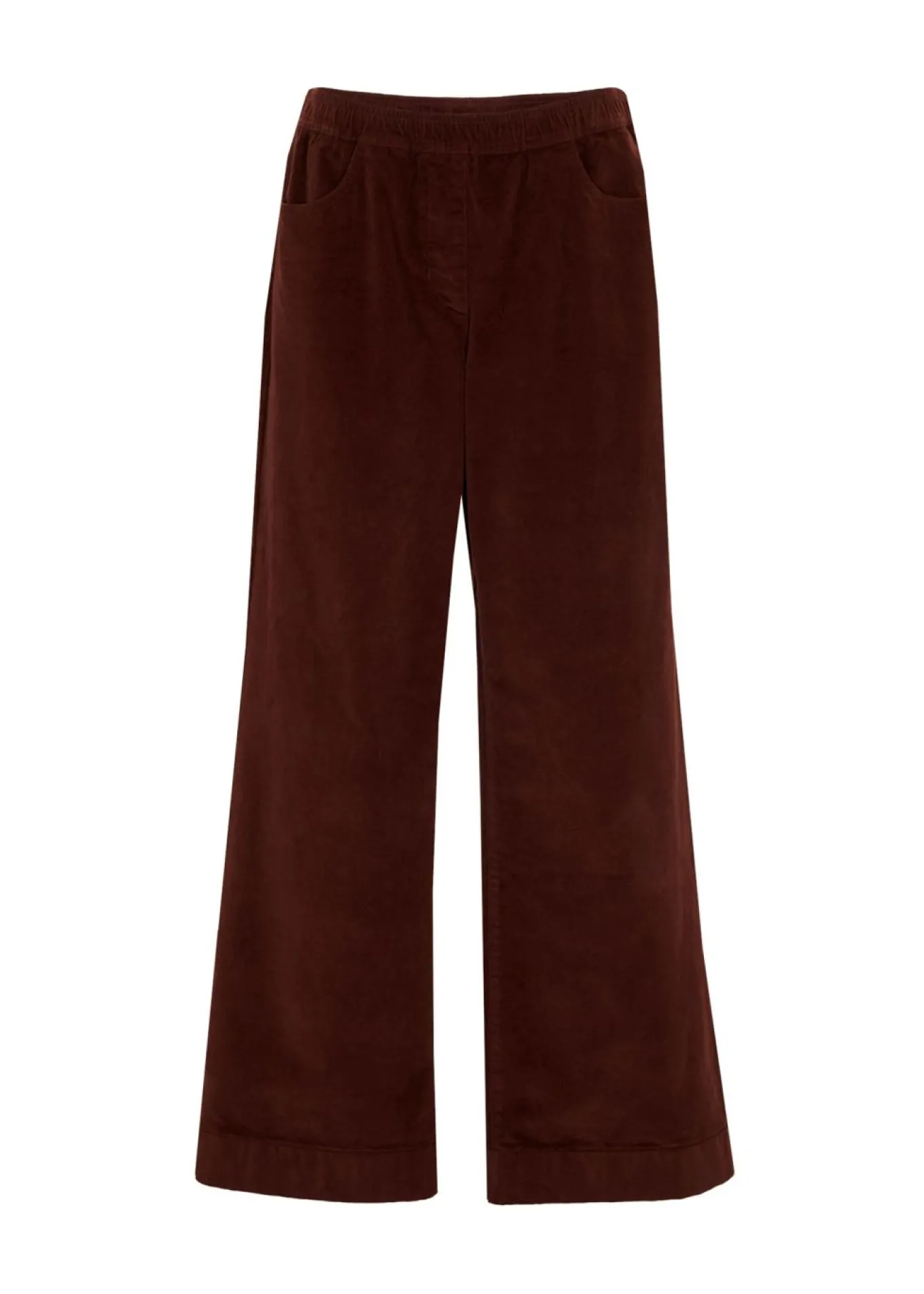 Pantalón de pana elástico y ancho, high waist