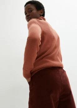 Pantalón de pana elástico y ancho, high waist